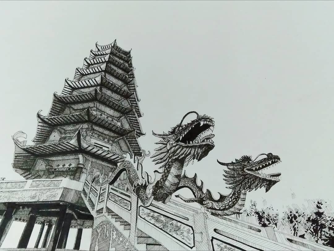 Pigma Sketch 2020: 9-Story Pagoda (Giải 3)